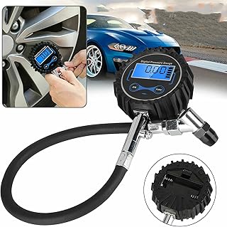 Luftdruckprüfer Reifenfüller Reifendruckprüfer, 200 PSI-Reifenfüll-Messgerät Reifendruckmesser Multifunktion Luftdruckprüf...