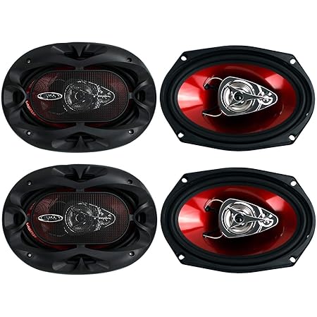 amazon com boss ch6930 6x9 400w 3 way car coaxial audio stereo speakers red