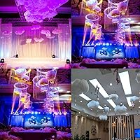 Vista 6 de Accesorios de nube artificial de algodón 3D para habitación, decoración colgante para decoración de escenario, boda, fiesta, escenario, decoración