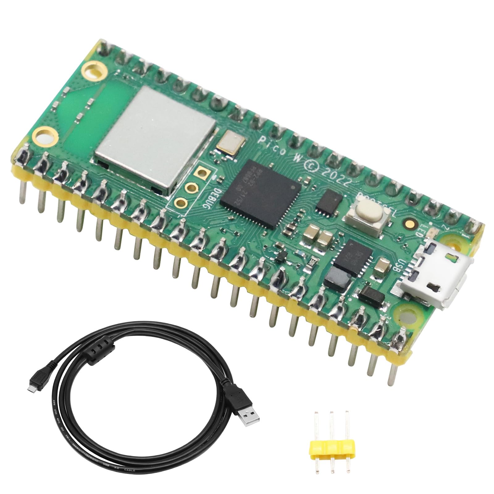 Scheda MCU RP2040-Plus Con Processore Dual-Core Arm, 16MB Flash, Connettore USB-C E Header Presaldato, Compatibile Raspberry Pi Pico
