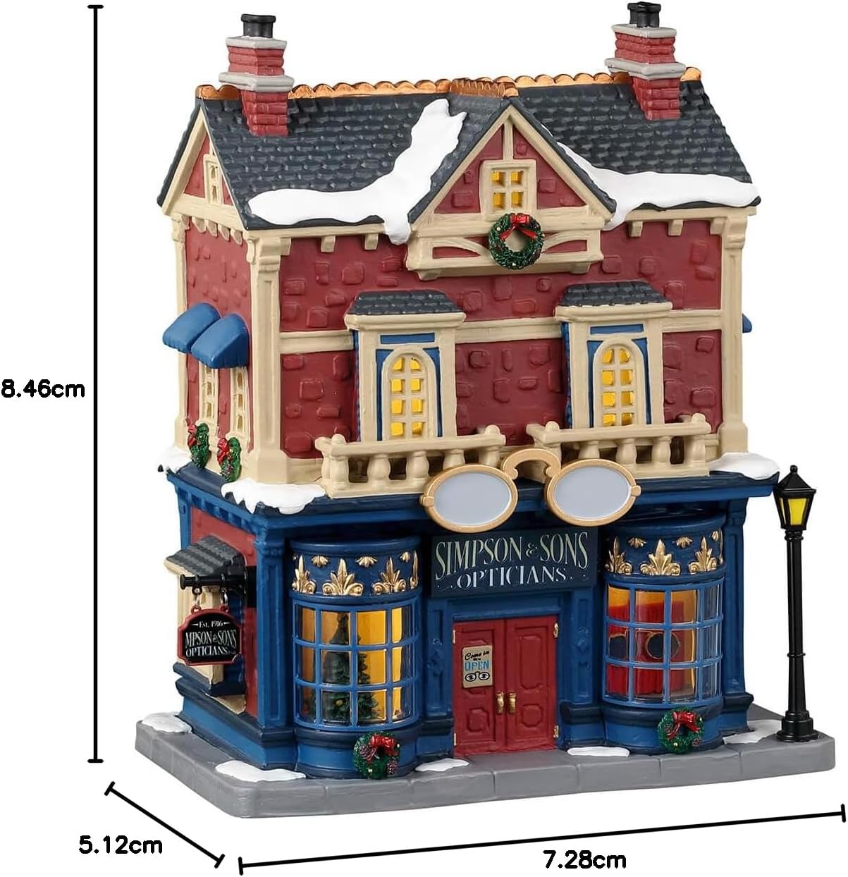 Lemax 35059 Caddington Village Lighted Building: Simpson & Sons Opticians
