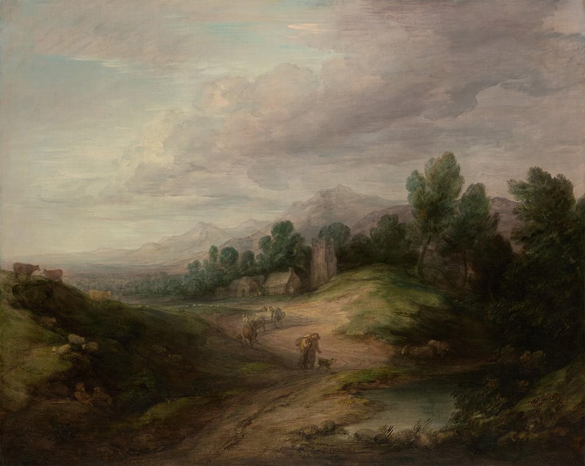 Impression d'art Gainsborough tableau sur toile paysage boisé haute définition