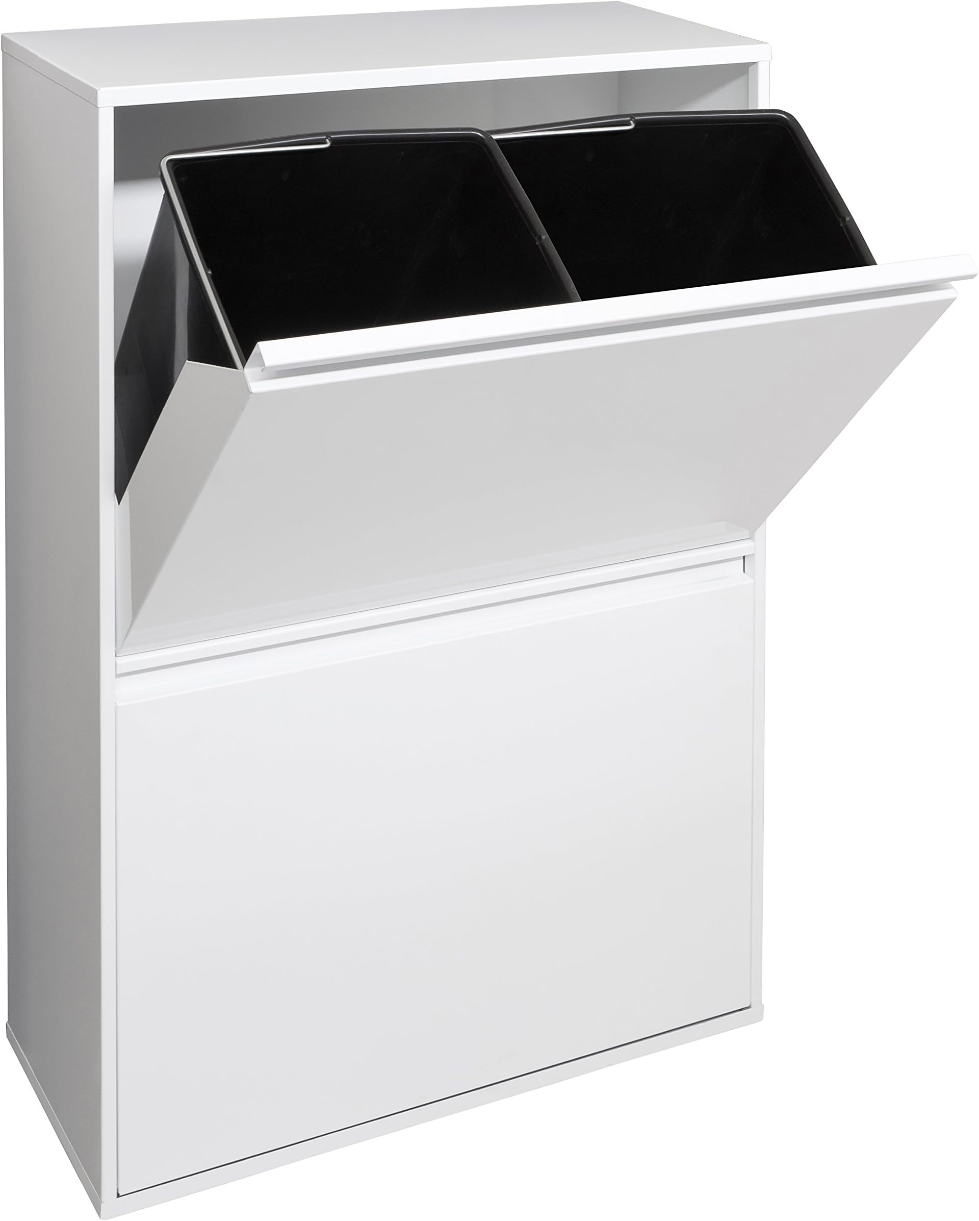 Trash and Recycling Bin with 4 Cubes, Basic CR601-B