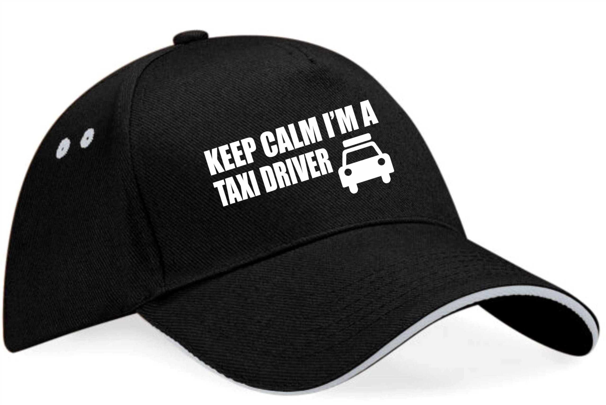 Print4U Keep Calm I'm Taxi Driver Baseball Cap Funny Birthday Gift Men & Ladies Black