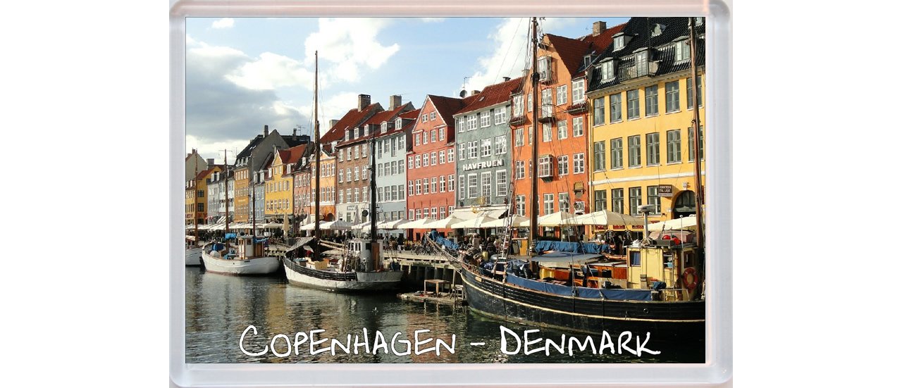 Baked Bean Store Multicolor Copenhagen - Denmark - Jumbo Fridge Magnet