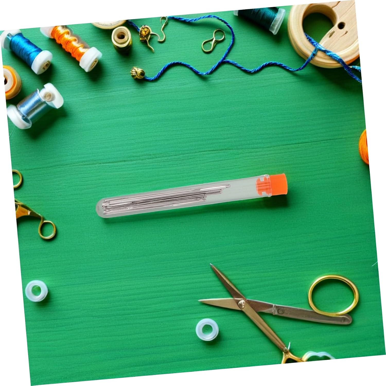 PRETYZOOM 54pcs Stainless Steel Large Eye Handsewing Needles Set for Yarn Embroidery and Tapestry, Portable Sewing Tool Kit for Travel and Crafting