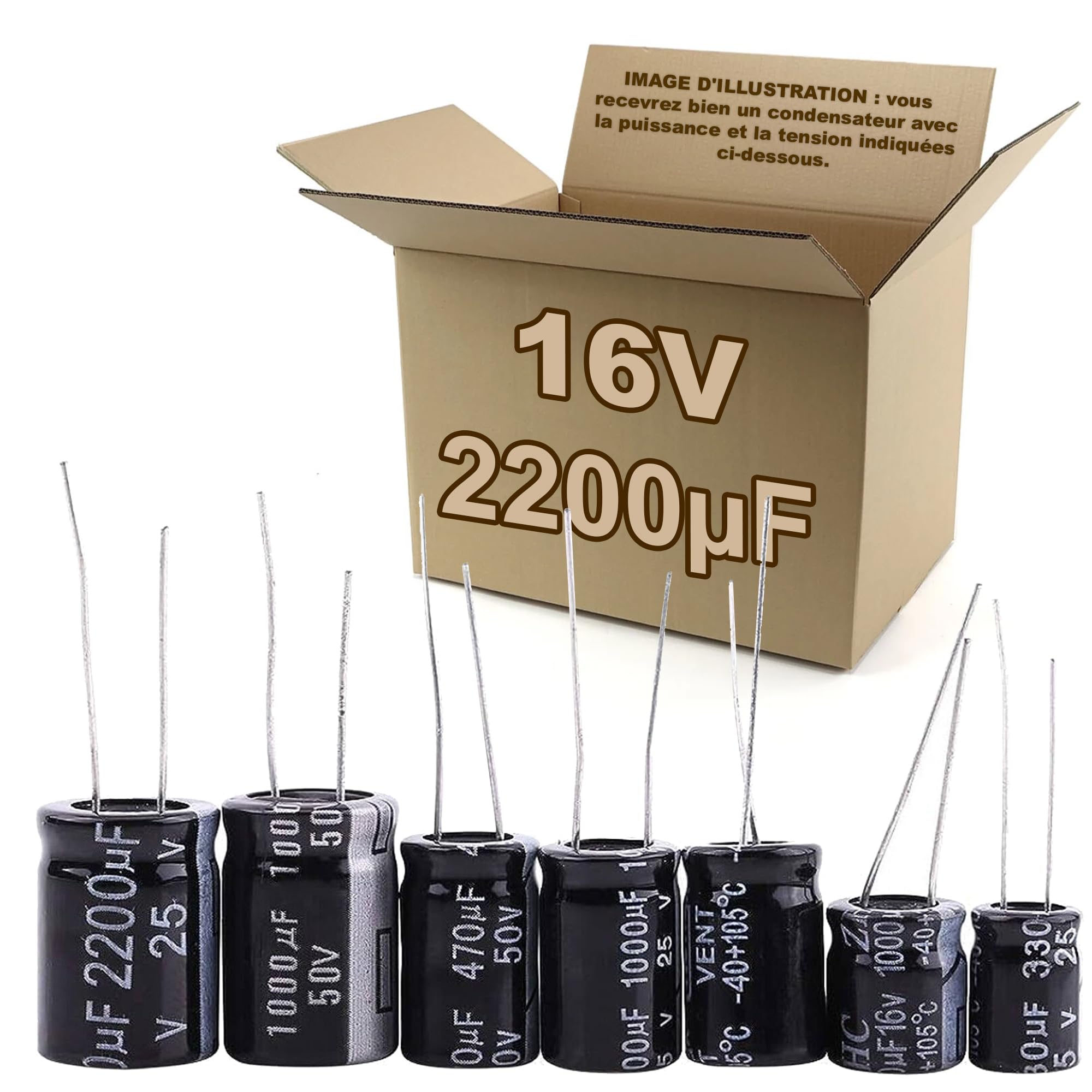 Condensateur électrolytique 220µF 35V Radial