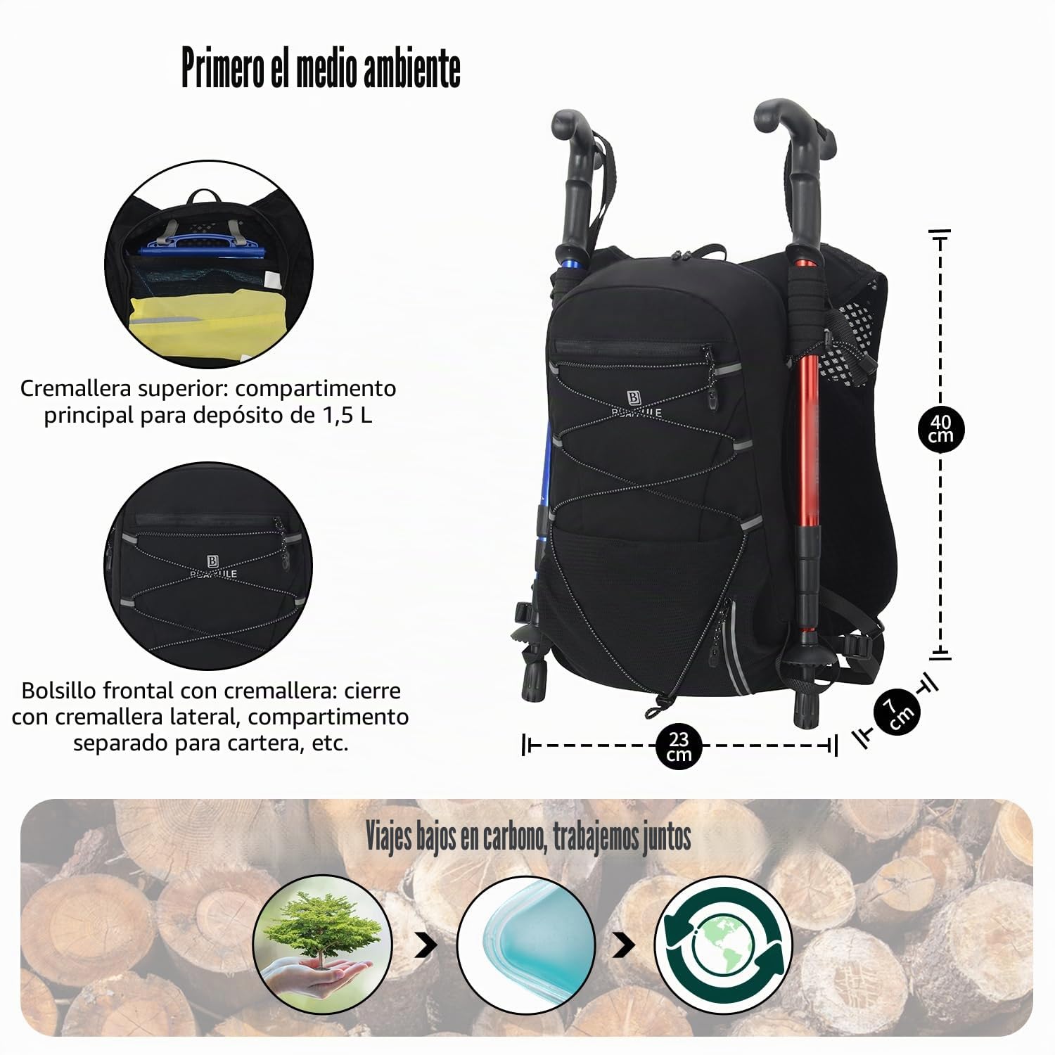 Chaleco para correr para mujer y hombre, mochila de hidratación, mochila para correr, mochila de trail running, mochila ultraligera, mochila para bicicleta, senderismo, maratón