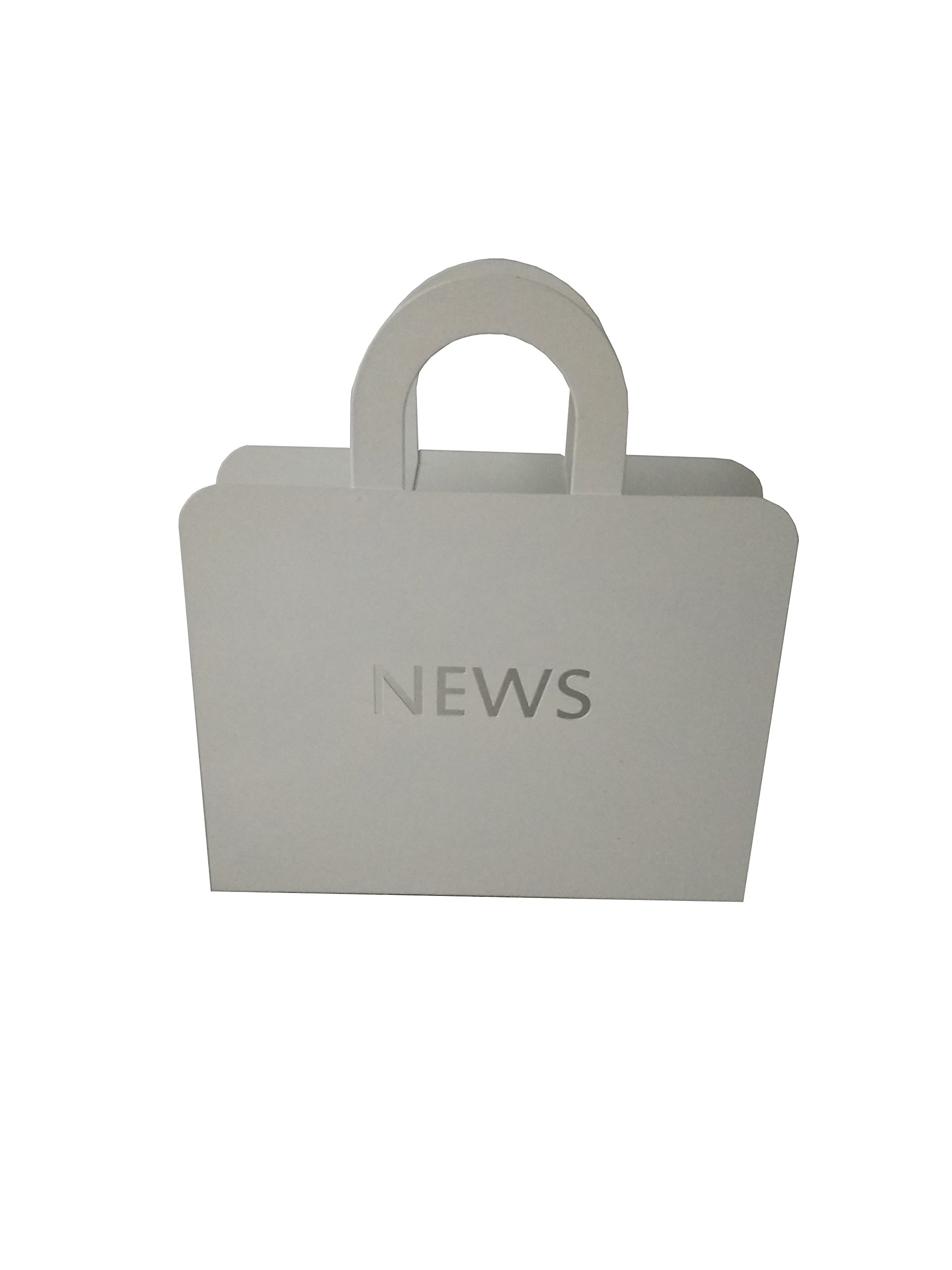 Revistero archivador King Collection blanco de mesa y suelo 29x8x32cm