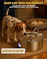 Vista 2 de Dog Water Fountain for Large Dogs- 270oz/8L Stainless Steel Dog Water Bowl Dispenser Automatic Pet Water Fountain with Ultra-Quiet Pump/Quadruple
