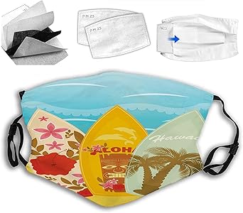 Face Mask Balaclava Windproof Mens Womens,Dustproof Mouth Cover With Filter Pocket Adjustable Elastic Strap