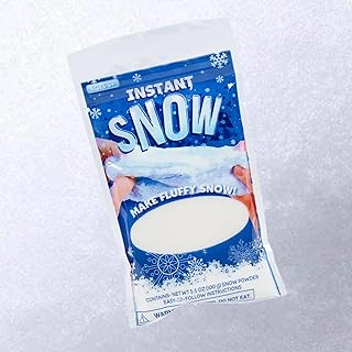 Instant Snow Powder - White Instant Snow Powder Fake Artificial Snow - Great for Holiday Snow Decorations Slime Playing. Party Favors Science Experiments - Just Add Water