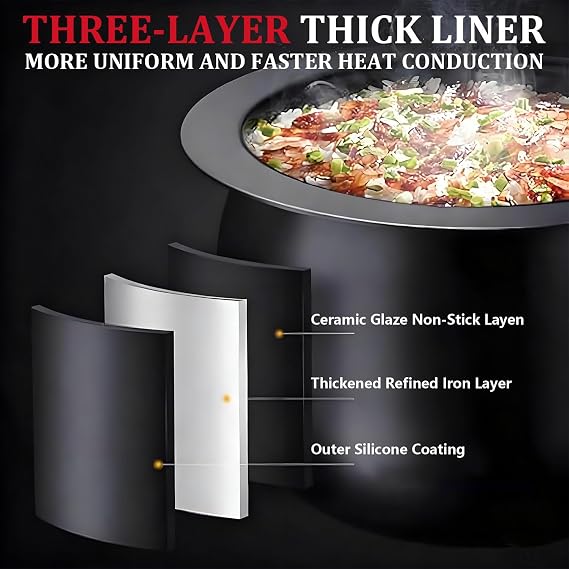 6l Automatic Cooking Machine, Automatic Cooking Robot, with 360 Rotation Inner and Smart Touch Panel, 3D All-Round Heating, One-Button Smart Start, for Restaurants, Home