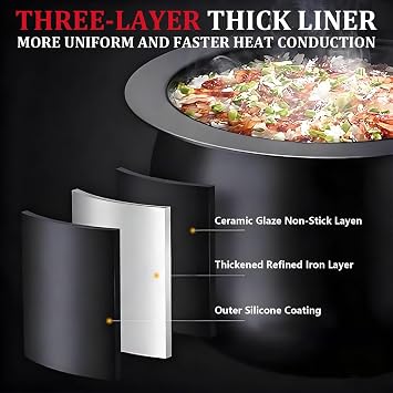 6l Automatic Cooking Machine, Automatic Cooking Robot, with 360 Rotation Inner and Smart Touch Panel, 3D All-Round Heating, One-Button Smart Start, for Restaurants, Home
