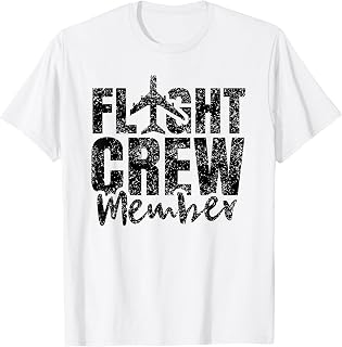 Flight Crew Member Steward Cabin Crew Airplane Attendant T-Shirt