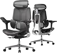Vista 13 de Hbada E3 Pro Silla de oficina ergonómica, silla de oficina grande y alta, con soporte lumbar dinámico de 3 zonas, reposacabezas ajustable 4D, Gris