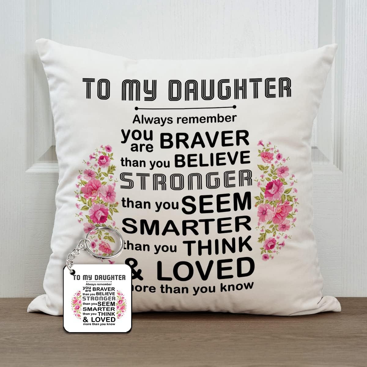 SKYTRENDS Air Birthday Motivational Gift For Daughter Printed Mug Cushion(12 X 12 Inch With Filler) With Keychain - Daughters Day Gift For Daughter And Girls D1,White (B0C2YYGBRH) Amazon Price History, Amazon Price Tracker