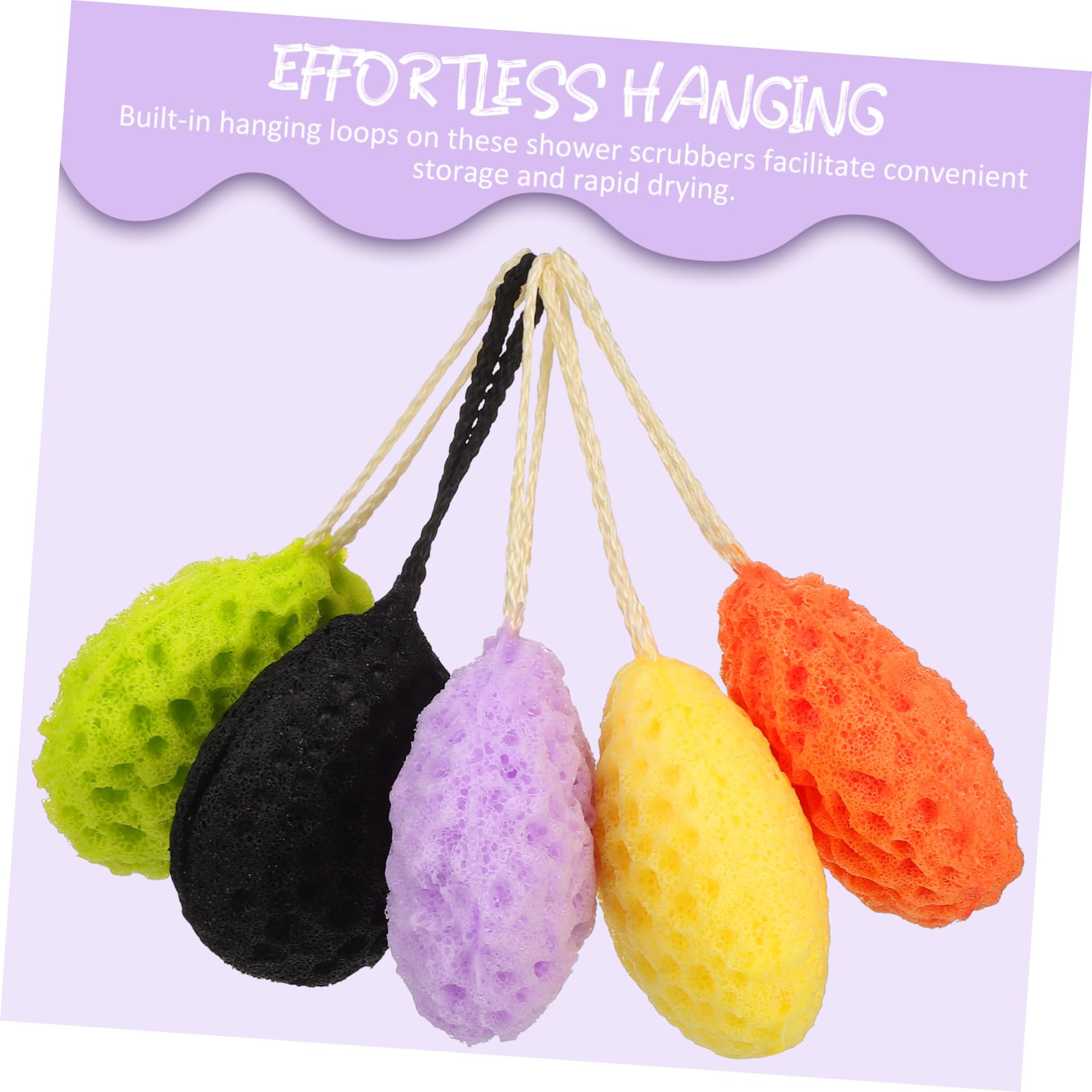 FRCOLOR 25 Piezas bola de baño de esponja depurador de limpieza de la piel esponja de baño de ducha accesorios de de limpieza s para fregar s de