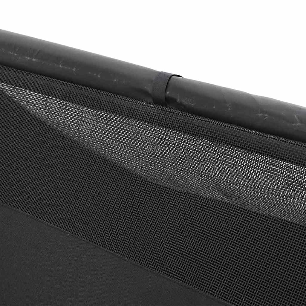 Cuccia pieghevole per cani in acciaio, 90 x 65 x 83 cm, resistente alle intemperie, per interni ed esterni, robusta cuccia per cani con finestre in rete, nero