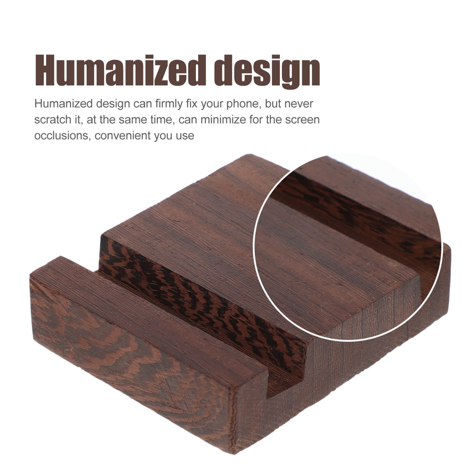 Hemobllo 3pezzi Supporto Telefonico Decorativo Multi-funzione Di Noce Porta Cellulare Da Scrivania Design Ergonomico Per Video e Videochiamate Accessorio Pratico Per Smartphone
