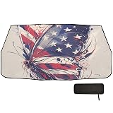 Butterfly Colorful 4th of July Independence Day Designed Windshield Sun Shade for Women Foldable as seen on tv Products windsheild Parasol para Autos