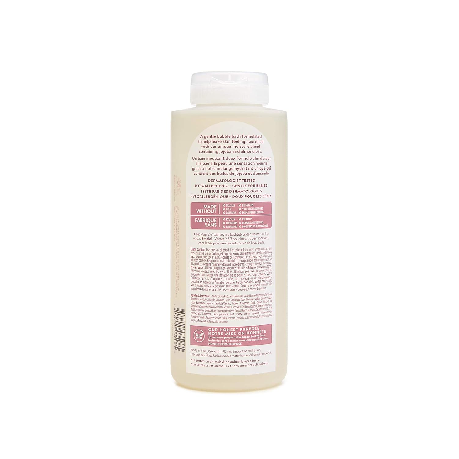 The Honest Company Gently Nourishing Sweet Almond Bubble Bath, Tear-Free Kids Bubble Bath With Naturally Derived Ingredients and Essential Oils, Sulfate and Paraben-Free Baby Wash, 12 fl.oz : Baby