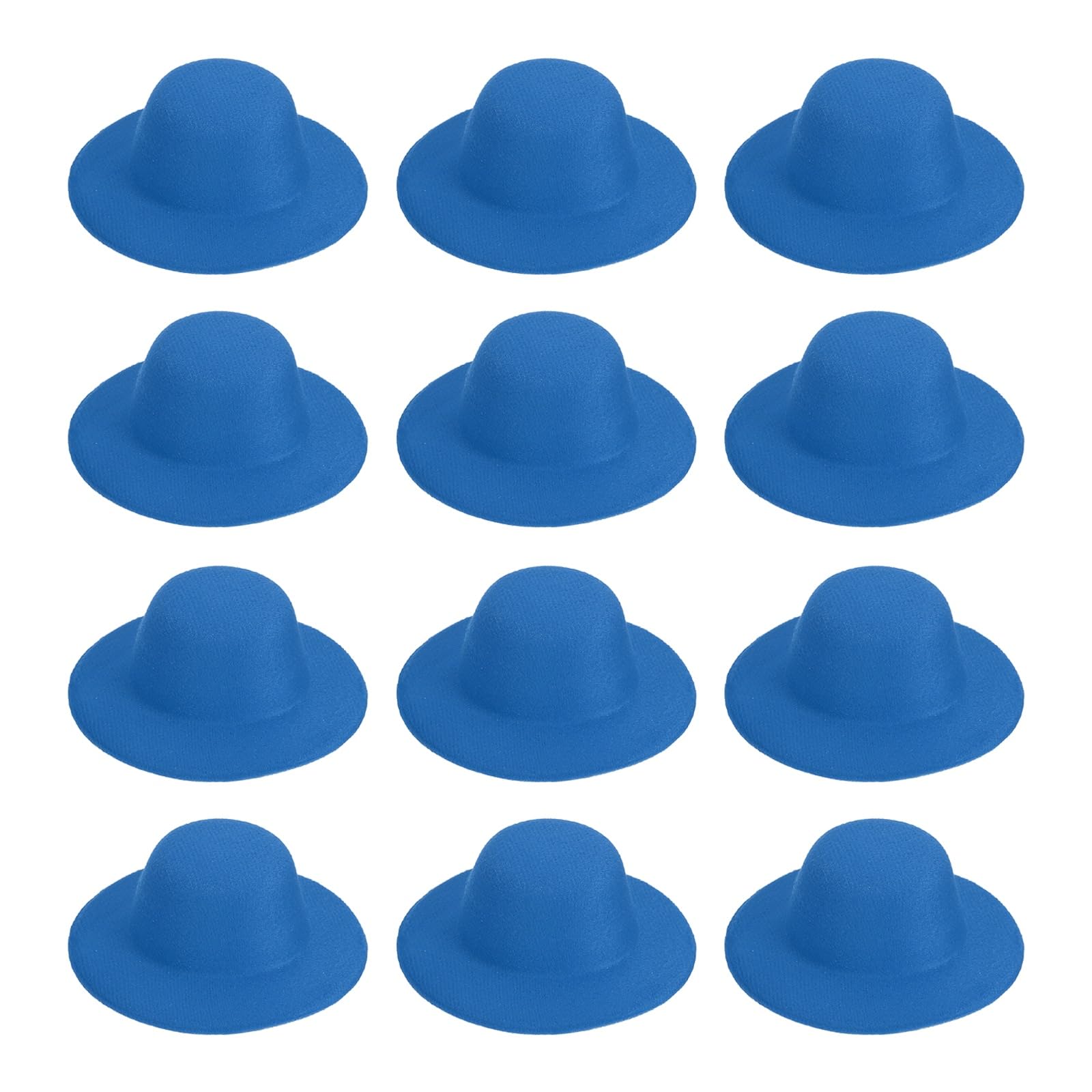 PATIKIL 3.1 Inch Mini Formal Hats, 12 Pcs Miniature Doll Hats Mini Top Hat for Crafts Hair Accessories Decorate Doll Snowman, Sky Blue