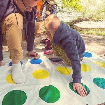 Twisting Game, Floor Mat Game with Spinner for Ages 6 and Up Party Team Family Game, Indoor and Outdoor, Fun Games