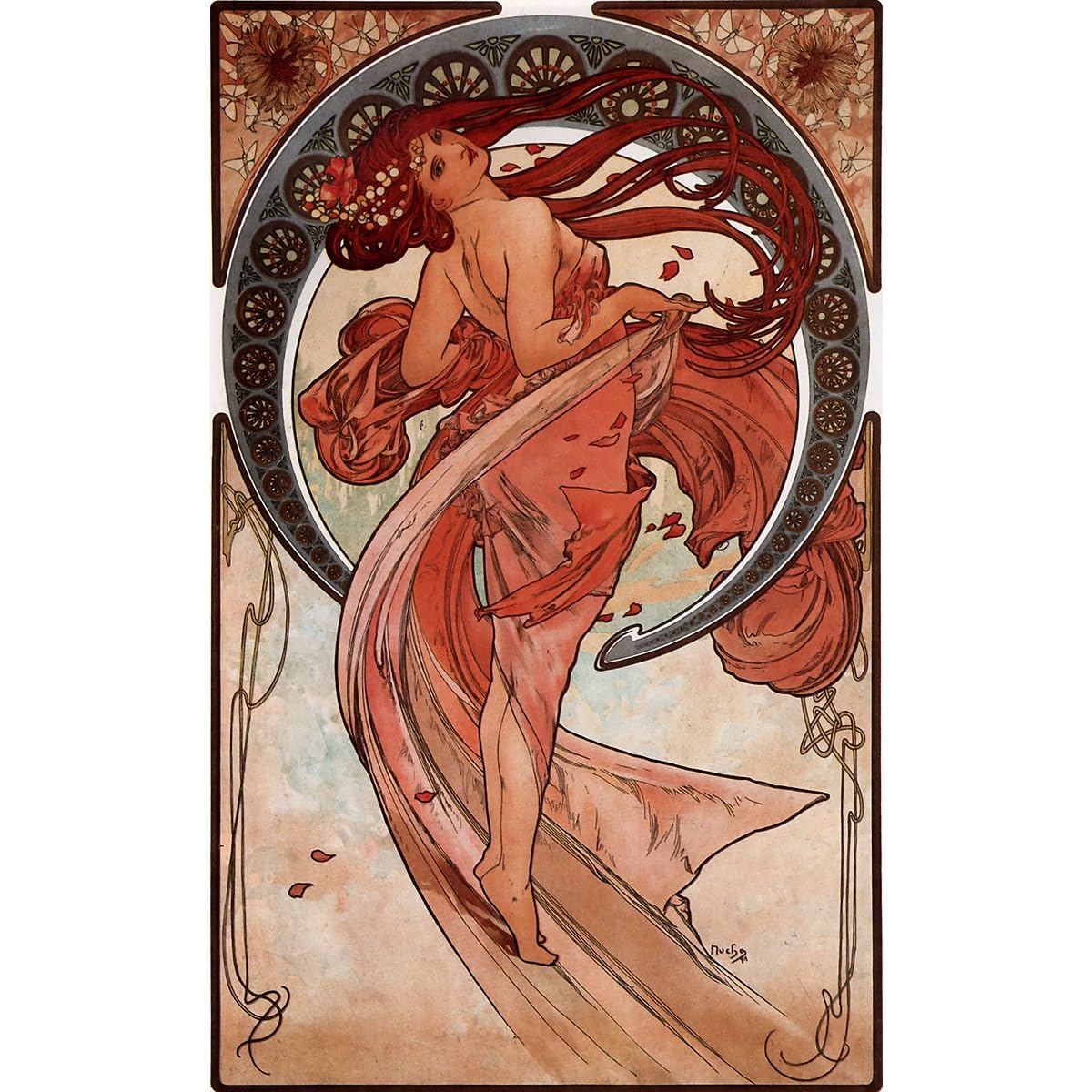 Danse de Alphonse Mucha toile roulée décoration murale salon - 2
