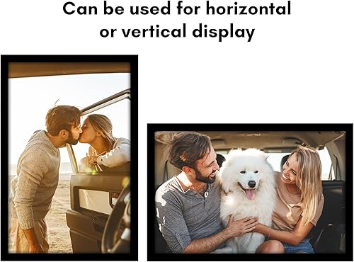 Vista 211 de Americanflat - Marco para póster de 71 x 74 cm con plexiglás pulido, portarretratos negro de madera industrializada, Epic Collection, marco ancho