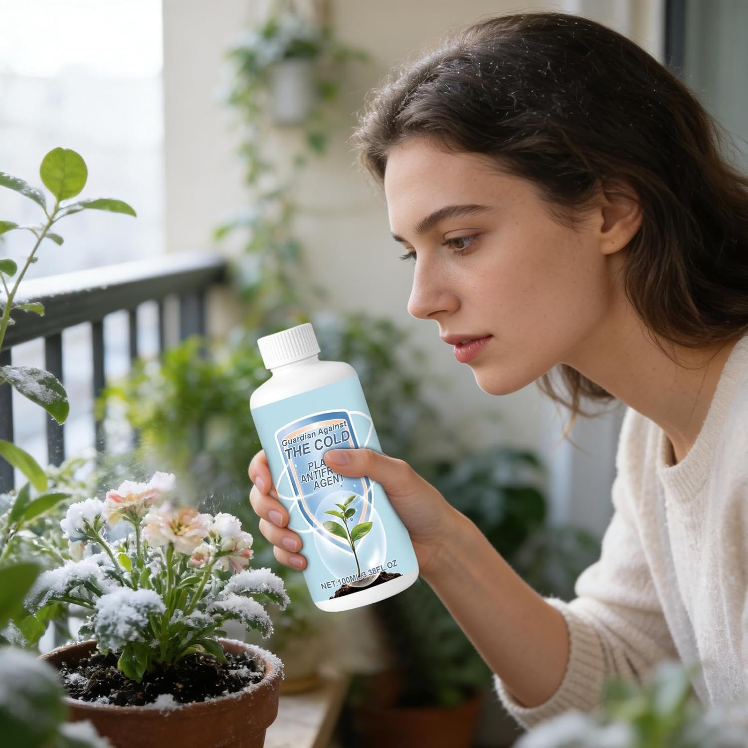 Plant Antifreeze Agent, 100ml, 120g Liquid Protection for Indoor Outdoor Plants, Prevent Freezing, Frost Damage, Gardening, Greenhouse, Flower, Vegetable, Winter Care