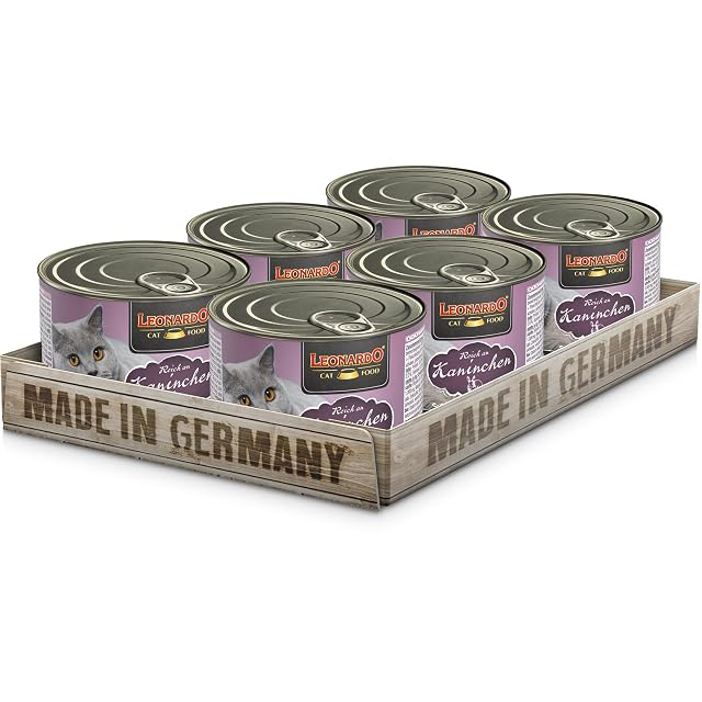 Leonardo Alimento húmedo Gatos Rico EN Conejo 6X200GR LATAS