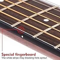 Vista 7 de AKLOT Guitarra acústica para principiantes, tamaño completo, 4/4, guitarras populares, kit de iniciación de guitarra acústica