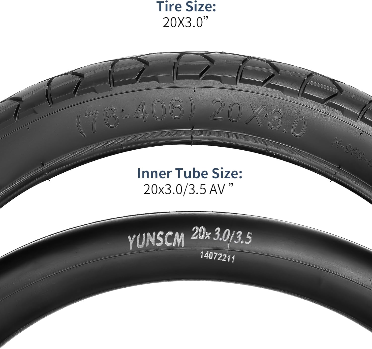 YunSCM 2 X Foldable 20 Inch Tyres, 20 X 2.60 Sheath 66-406 And 2 X