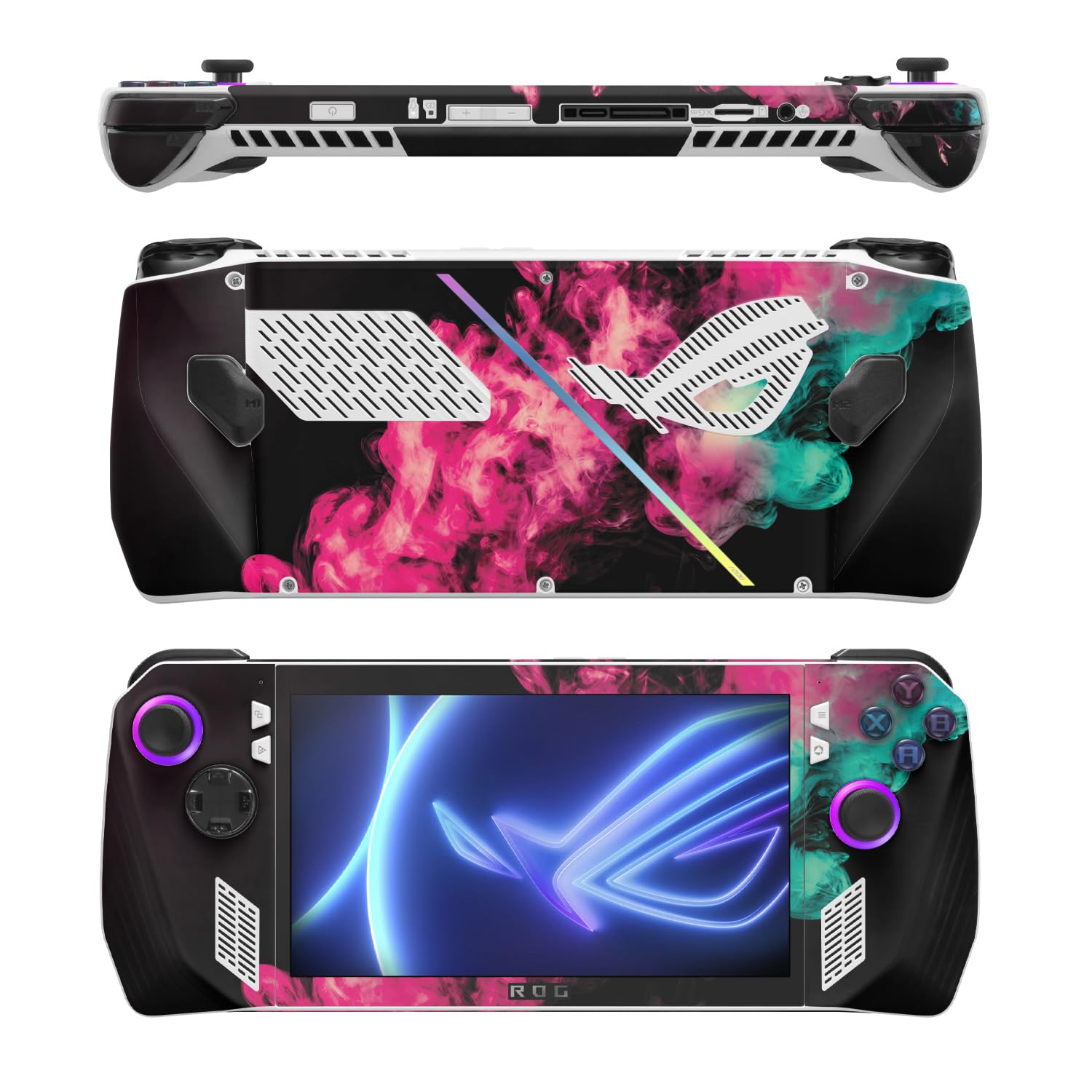MightySkins Skin Compatible with Asus ROG Ally - Magenta Smoke | Protective, Durable, and Unique Vinyl Decal wrap Cover | Easy to Apply, Remove, and Change Styles