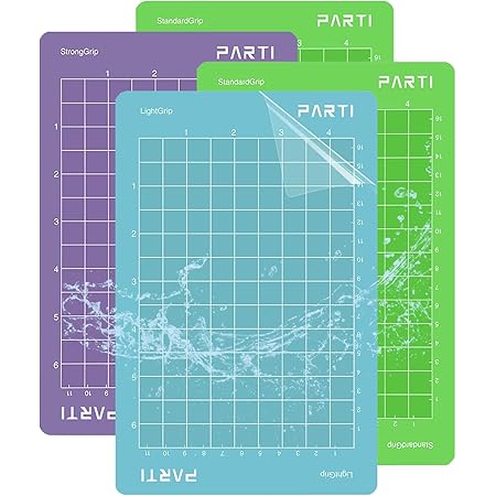 6 Tappetini Da Taglio Per Cricut Joy | 4.5x12 E 4.5x6.5 Pollici - Adesivo Forte, Standard E Leggero - Foto 3