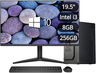 Computador Completo Intel Core i3 6ª Geração 8GB DDR4 SSD 256GB Monitor LED 19.5" HDMI Windows 10 3green Flex 3F-001