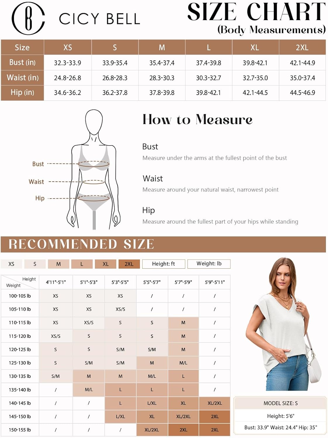 Cicy Bell Womens Summer Cap Sleeve T Shirts Casual V Neck Tops Loose Fit Basic Tees - Image 7