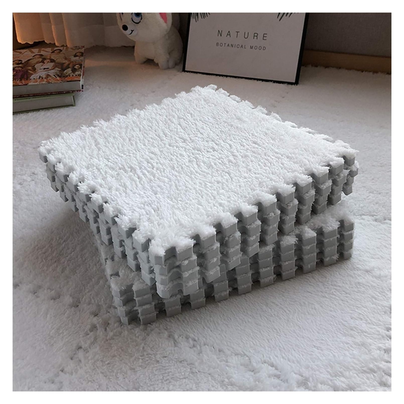 Tapis sensoriel EVA doux pour aménager un coin lecture chaleureux dans la chambre