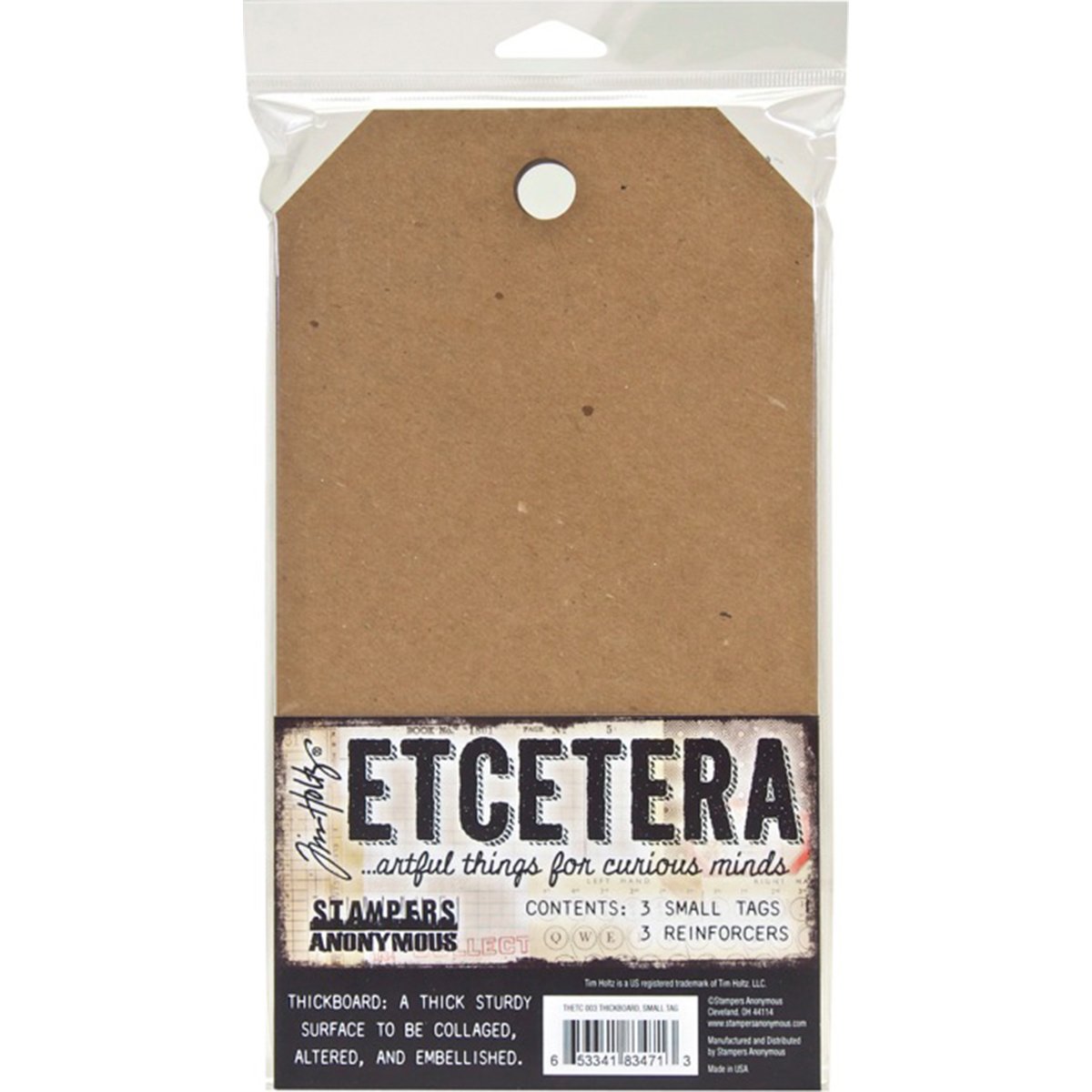 Stampers Anonymous Etcetera Tag Pack, Brown, Small