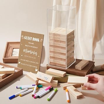 80 Pcs Wedding Guest Book Alternative, Bridal Shower Reception, Boho