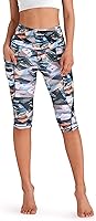 Vista 68 de ODODOS - Leggings capri de cintura alta para mujer con bolsillos, control de abdomen, no se transparentan, para entrenamiento atlético, running