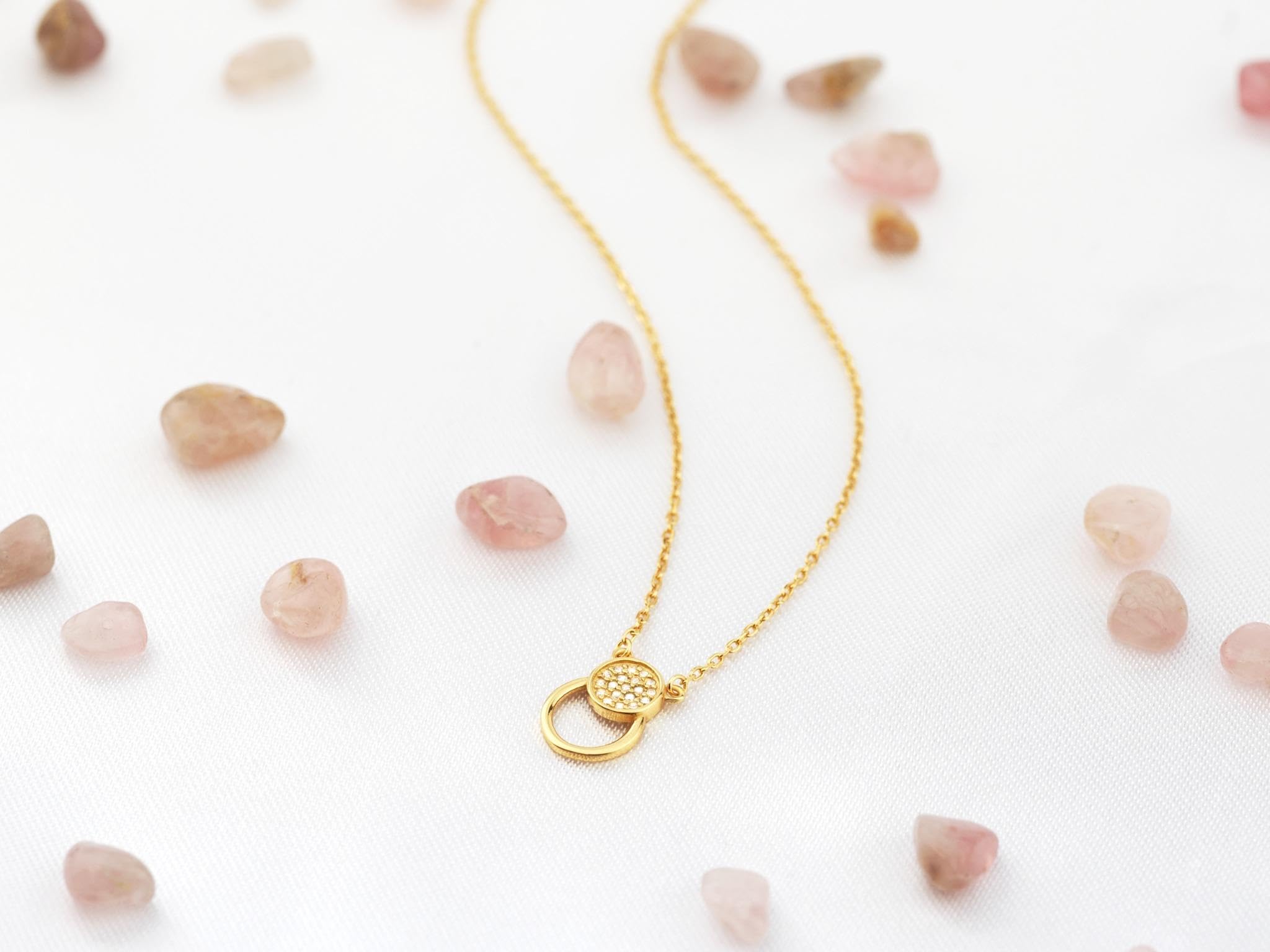 Sofia Milani - Collana da Donna in Argento 925 - con Pietra Zircone - Ciondolo a Cerchio
