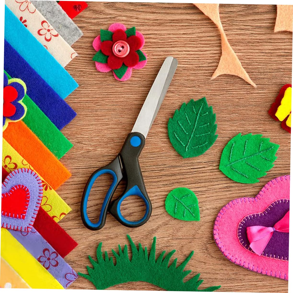 Artibetter 120pezzi Feltro Colorati Materiale Per Lavoretti Creativi Per Scuole Feste e Attività Manuali