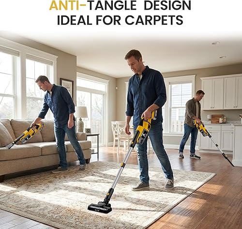 Miniatura 5 de Aspiradora inalámbrica sin escobillas de 190 W compatible con batería DeWalt de 20 V (solo herramienta), aspiradora portátil 5 en 1 de mano de 20