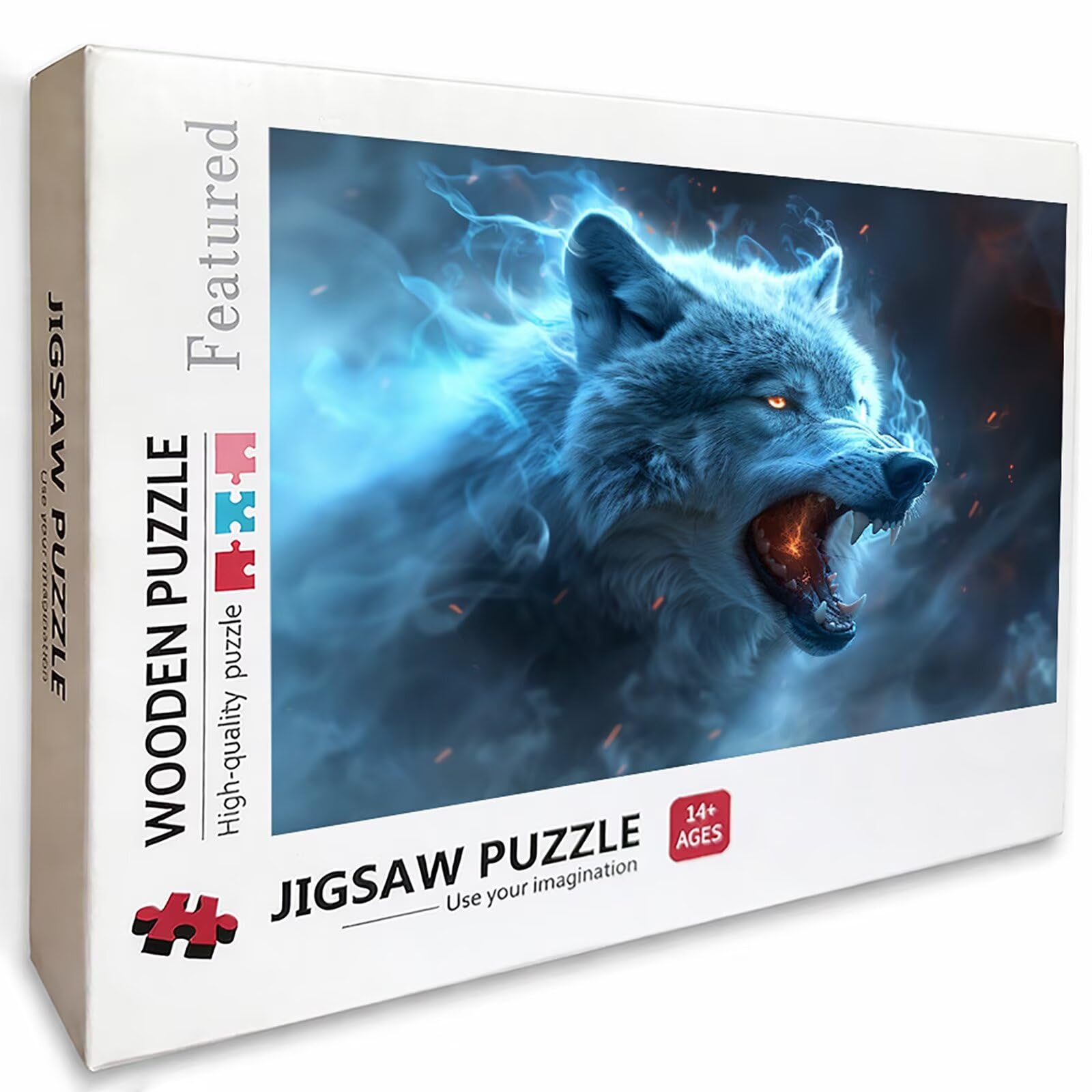 Animal Puzzle 4000 pièces Adultes, Puzzle Bois 141x87cm, Adultes Jeu éducatif Défi énigme avec Une Boîte d'emballage Exquise, Jeu Relaxant Détente Collection, Cadeau Fille, Decoration, (Bleu) 7-3001
