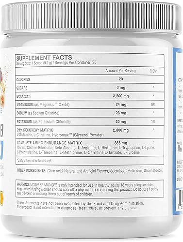 Miniatura 2 de Motiv-8 Amino bebida de recuperación de electrolitos mayor resistencia mejora la recuperación sin azúcar mango de piña paquete de muestra 5 palos
