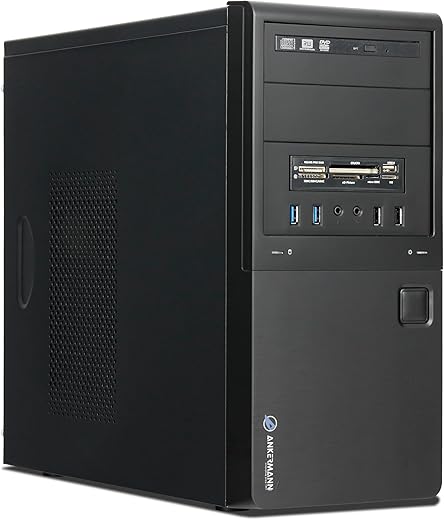 Ankermann Silent Desktop PC Madrid | Intel i7, 16GB RAM, 2x480GB SSD