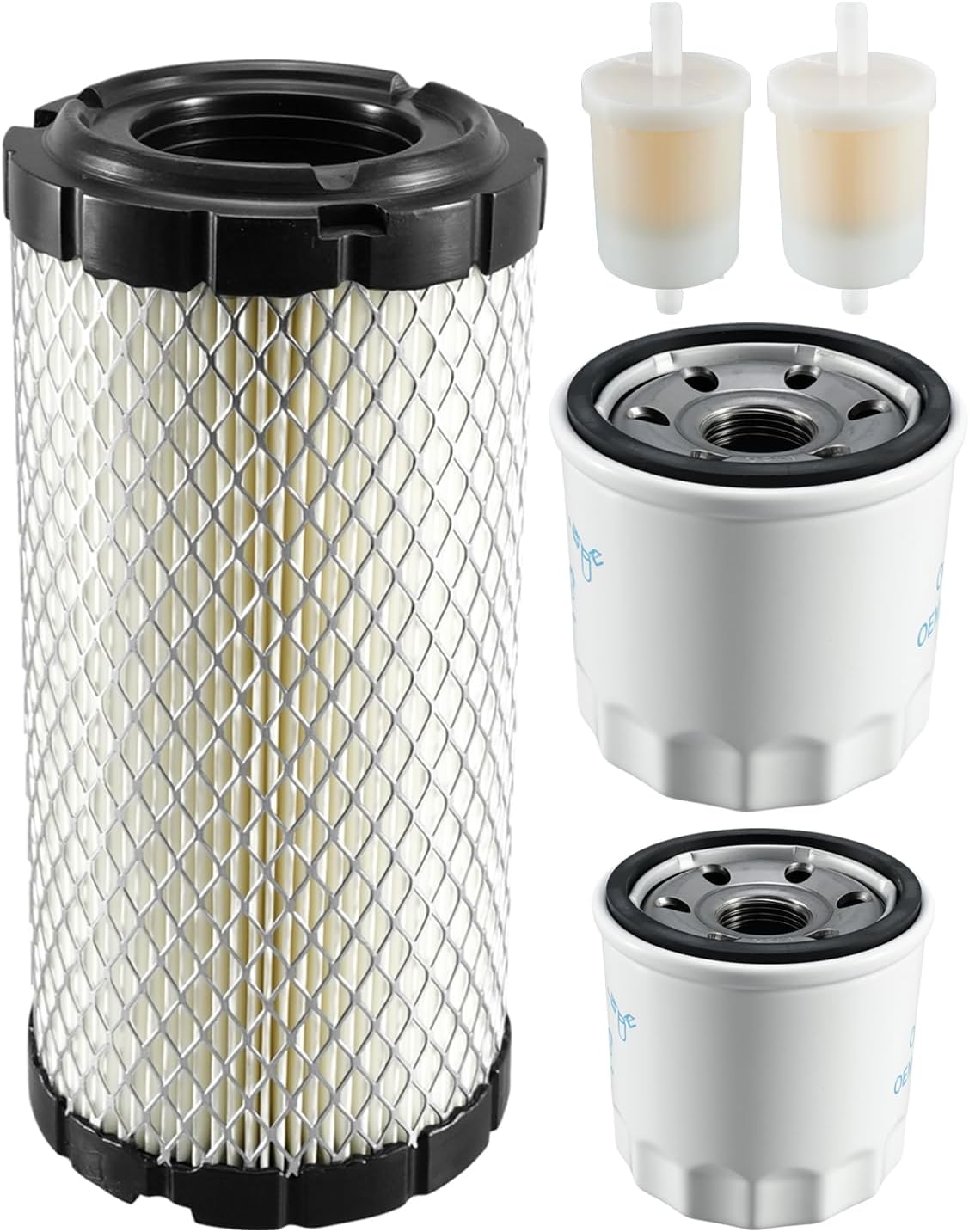 Fuel Filter Kit Fit for Kubota BX Series Tractor, Oil Hydraulic Filter Replace K1211-82320 HH150-32430 HHK20-36990 12581-43012