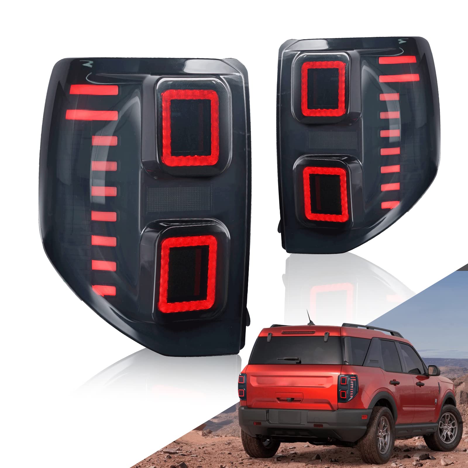 Buy tluuze Tail Lights Assembly for 2020 2021 2022 Ford Bronco Sport, w